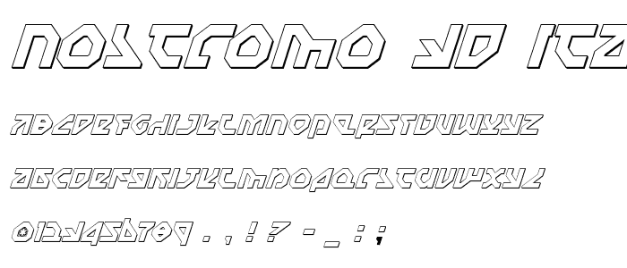 Nostromo 3D Italic font